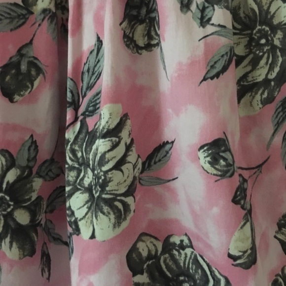 Anthropologie Odille pink grey floral skirt Sz 0​ - Picture 7 of 8